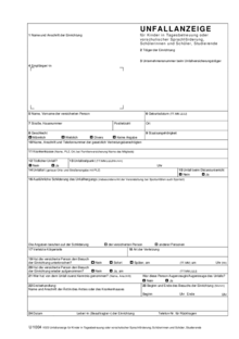 Vorschaubild der Publikation Unfallanzeige für Kinder, Schüler:innen, Studierende